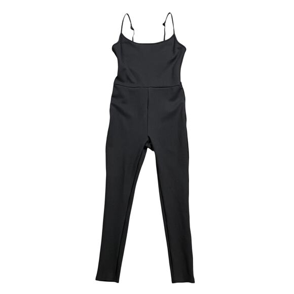 Abercrombie & Fitch Jumpsuit Womens SP Small Petite Black Ponte Unitard Romper - Picture 1 of 12